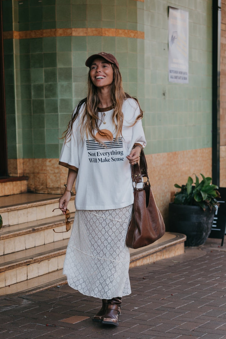 Not Everything Will Make Sense Oversized Unisex T-Shirt - White