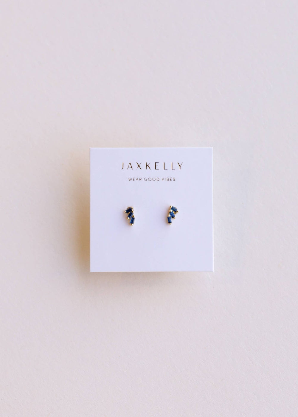 Offset Trio - Sapphire - Gold Earrings - Meadow Collectivestud earrings