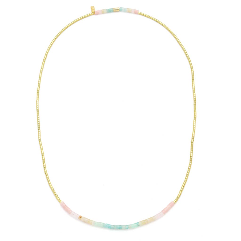 Ombre Stone Wrap - Necklace/Bracelet - Daybreak/Gold - Meadow Collectivebracelet