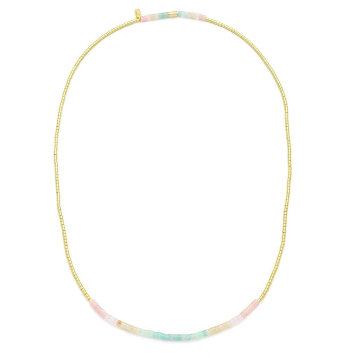 Ombre Stone Wrap - Necklace/Bracelet - Daybreak/Gold - Meadow Collectivebracelet