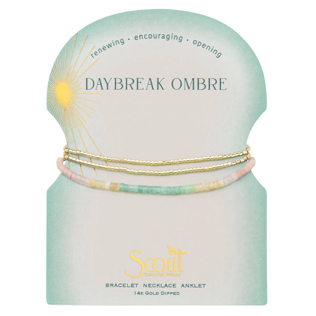 Ombre Stone Wrap - Necklace/Bracelet - Daybreak/Gold - Meadow Collectivebracelet
