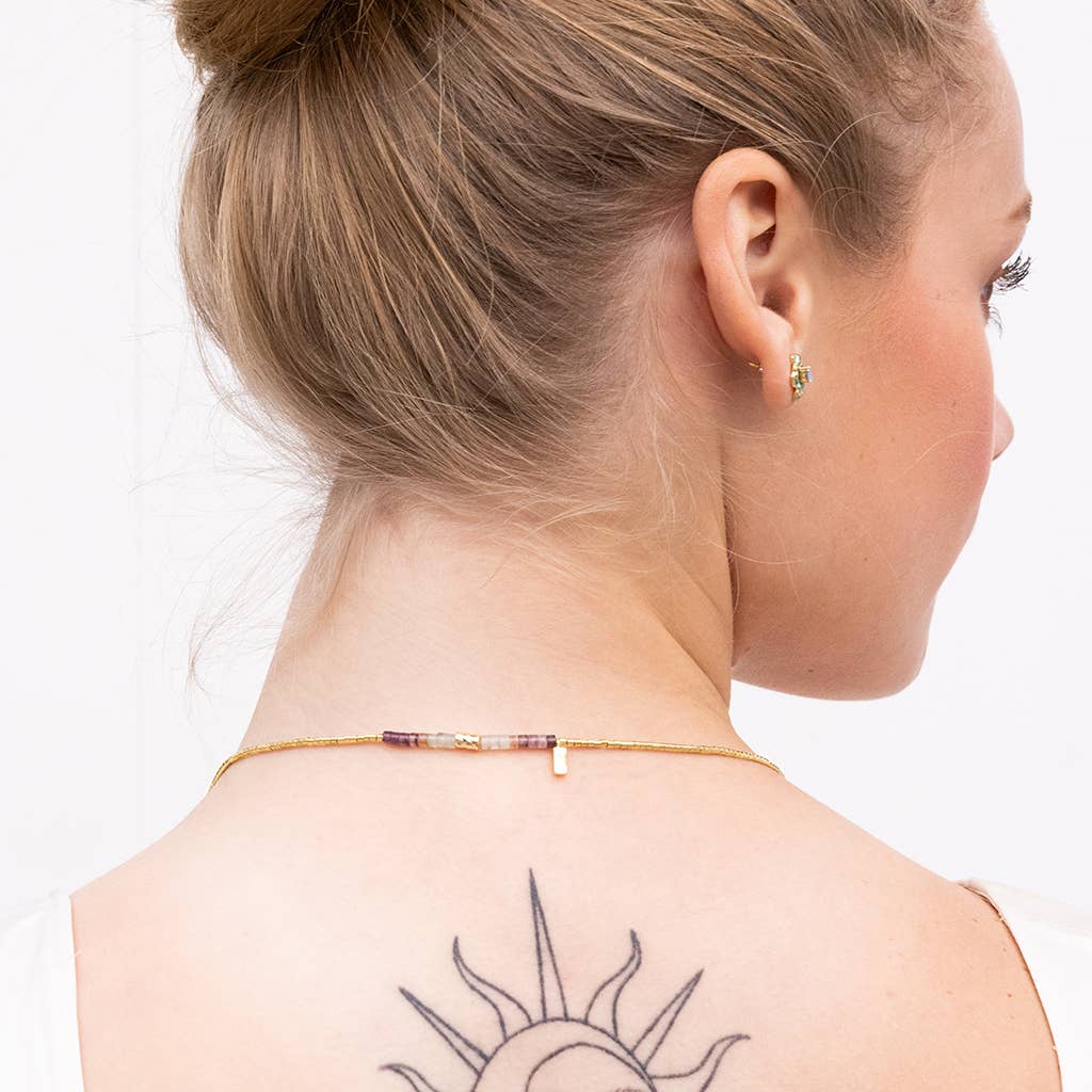 Ombre Stone Wrap - Necklace/Bracelet - Sunset/Gold - Meadow Collectivebracelet