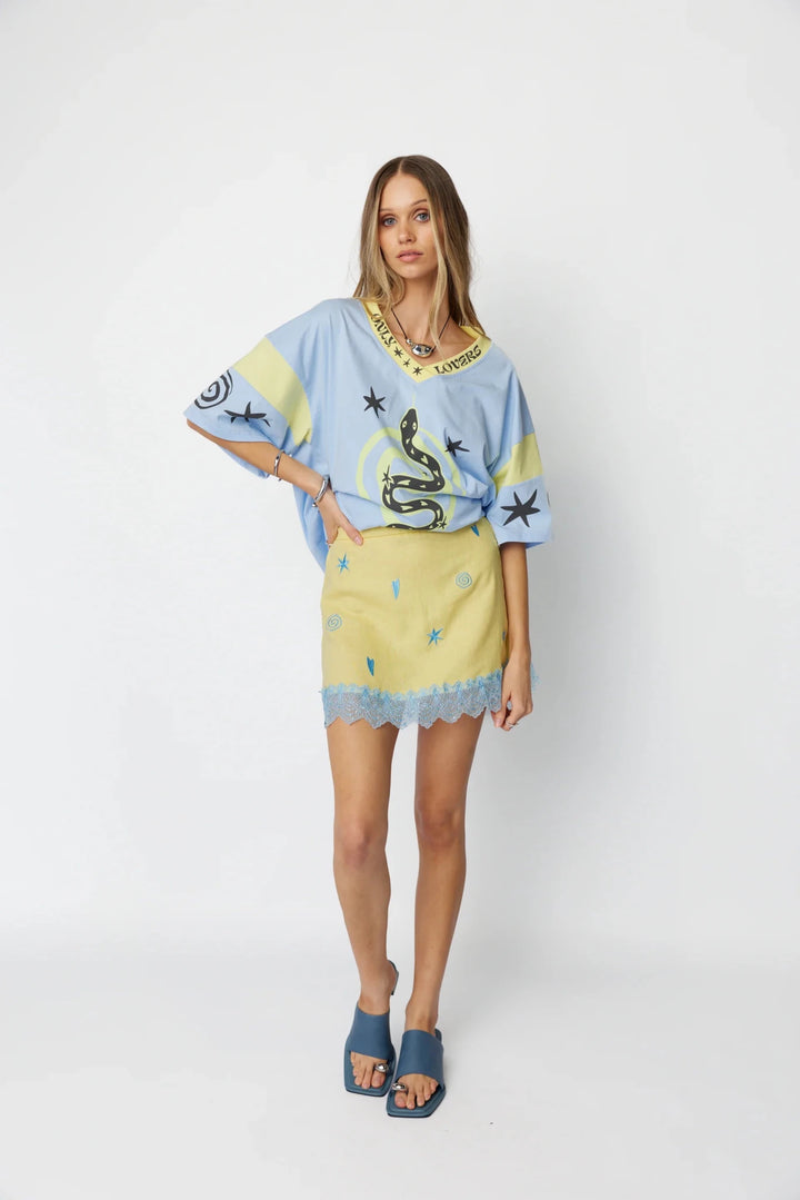 Only Lovers Left Lucky Mini Skirt - Sunbeam - Meadow Collectivemini skirt