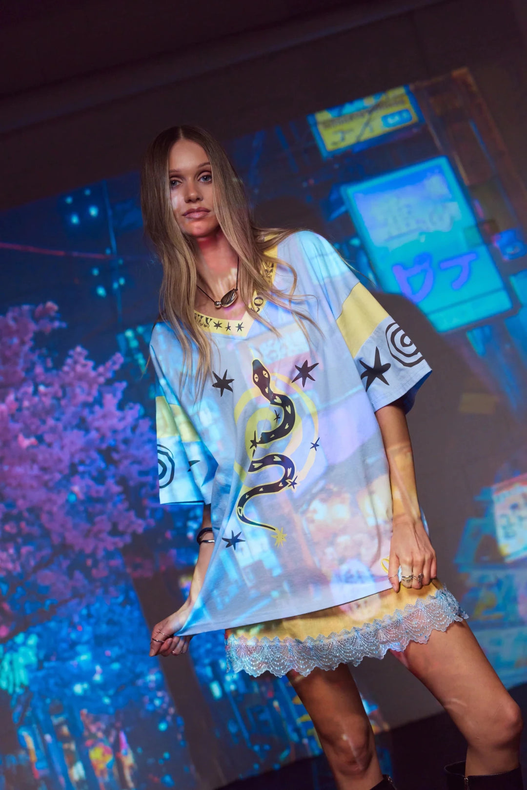 Only Lovers Left Serpent Tee - Sky - Meadow Collectivet shirt
