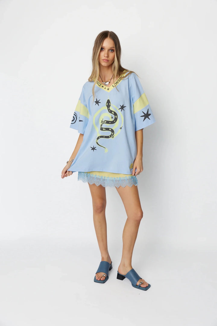 Only Lovers Left Serpent Tee - Sky - Meadow Collectivet shirt