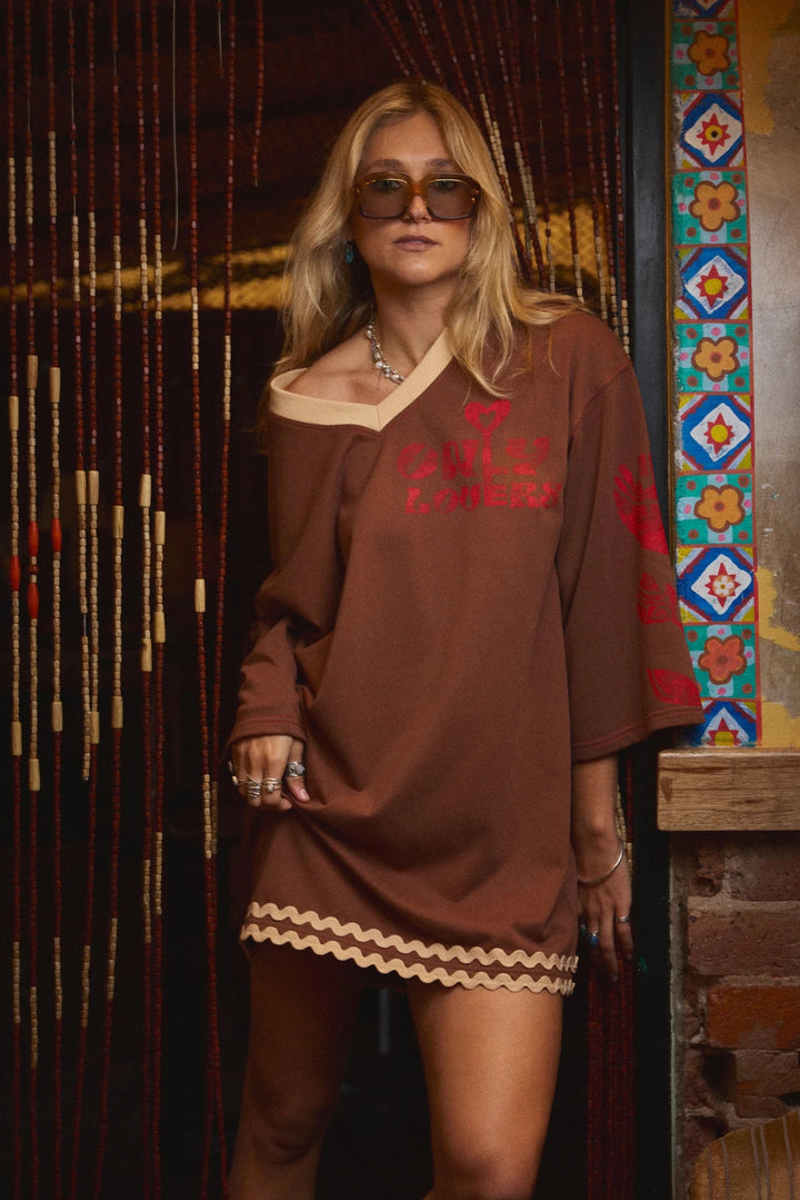 Only Lovers Left ‘The Roses’ Tee Dress - Sedona - Meadow Collectivemini dress