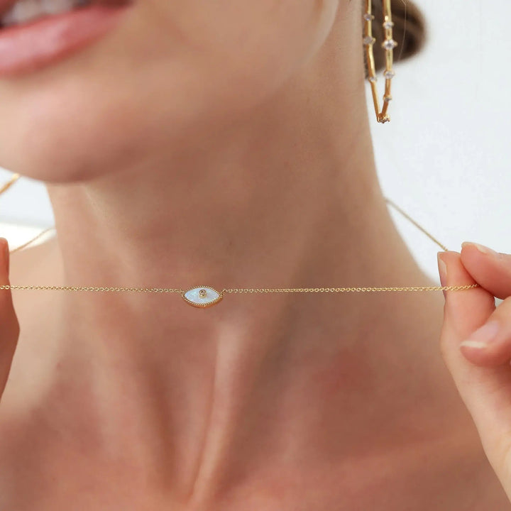 Opal Evil Eye Necklace - Meadow CollectiveNecklace