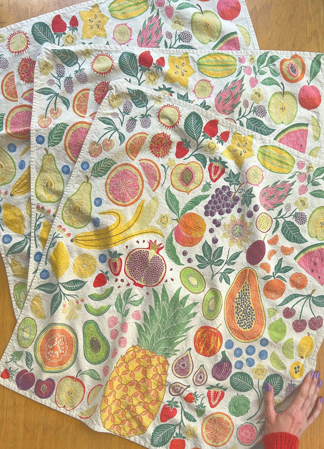 Organic Cotton Tea Towel - Fruit Basket - Meadow Collectivekitchen towel