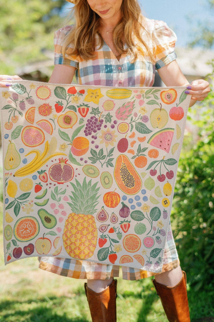 Organic Cotton Tea Towel - Fruit Basket - Meadow Collectivekitchen towel