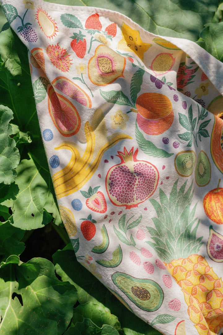 Organic Cotton Tea Towel - Fruit Basket - Meadow Collectivekitchen towel