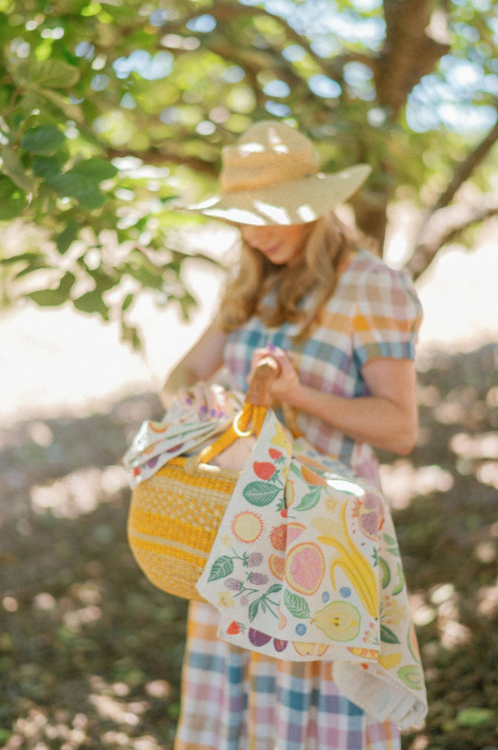 Organic Cotton Tea Towel - Fruit Basket - Meadow Collectivekitchen towel