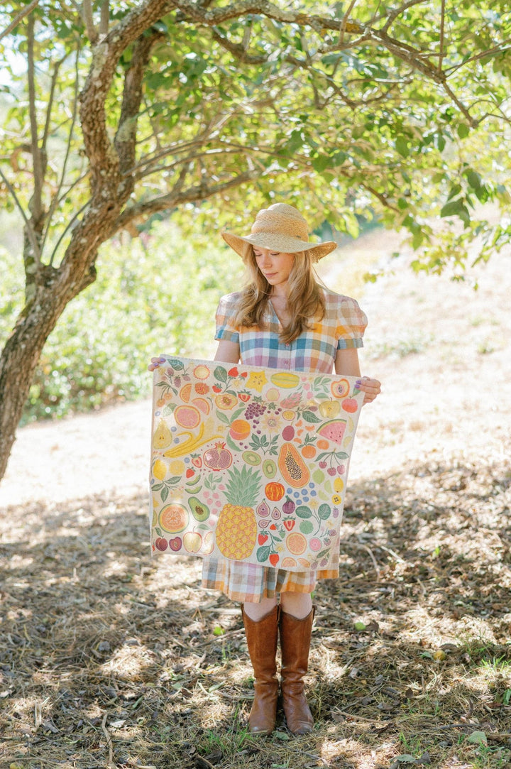 Organic Cotton Tea Towel - Fruit Basket - Meadow Collectivekitchen towel