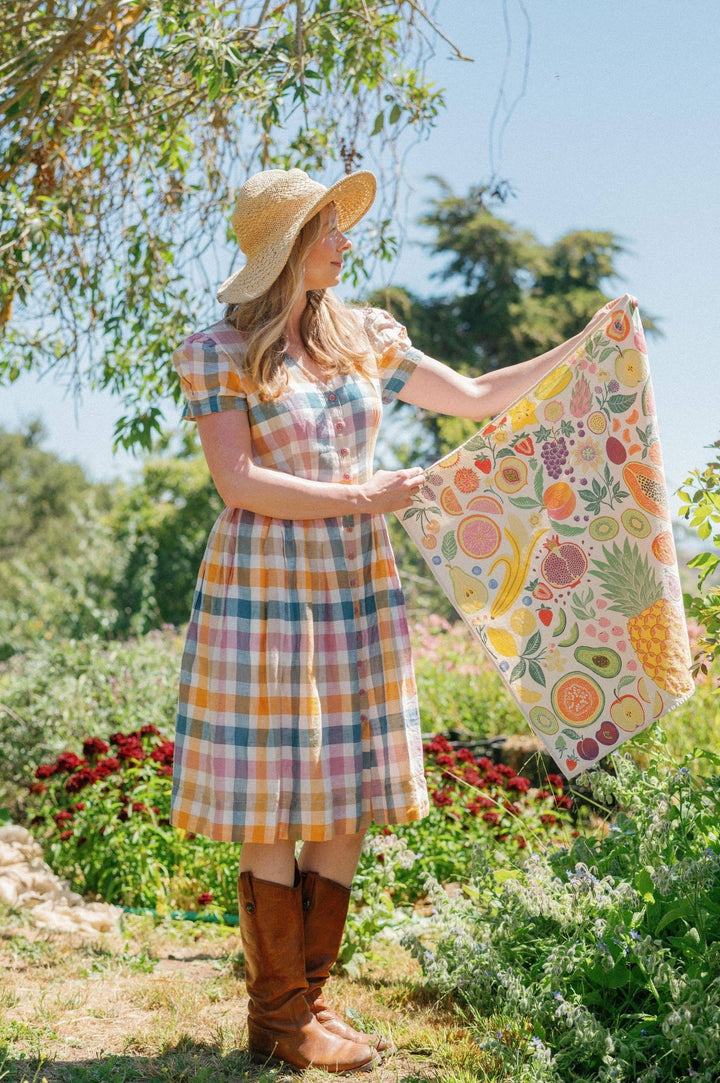 Organic Cotton Tea Towel - Fruit Basket - Meadow Collectivekitchen towel