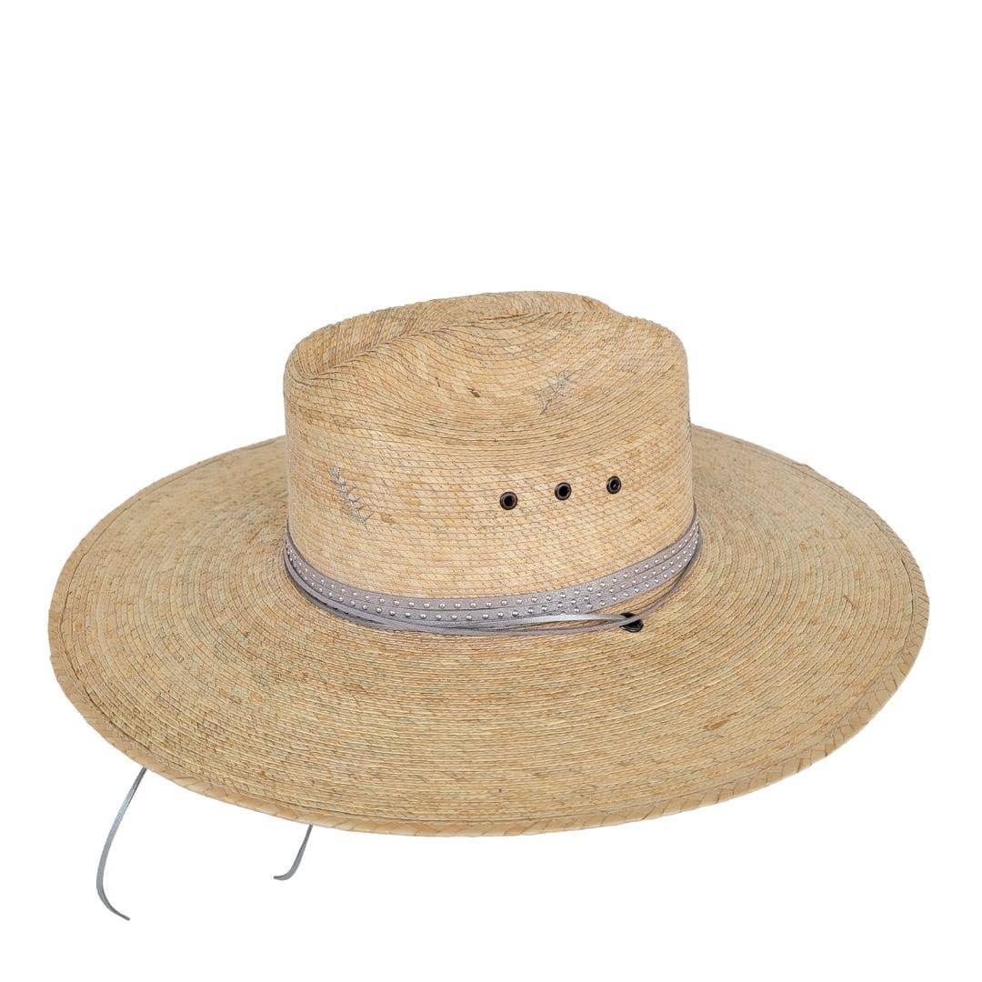 PALMER Unisex Burnt Straw Palm Leaf Explorer Crown Hat - Meadow Collectivestraw hat