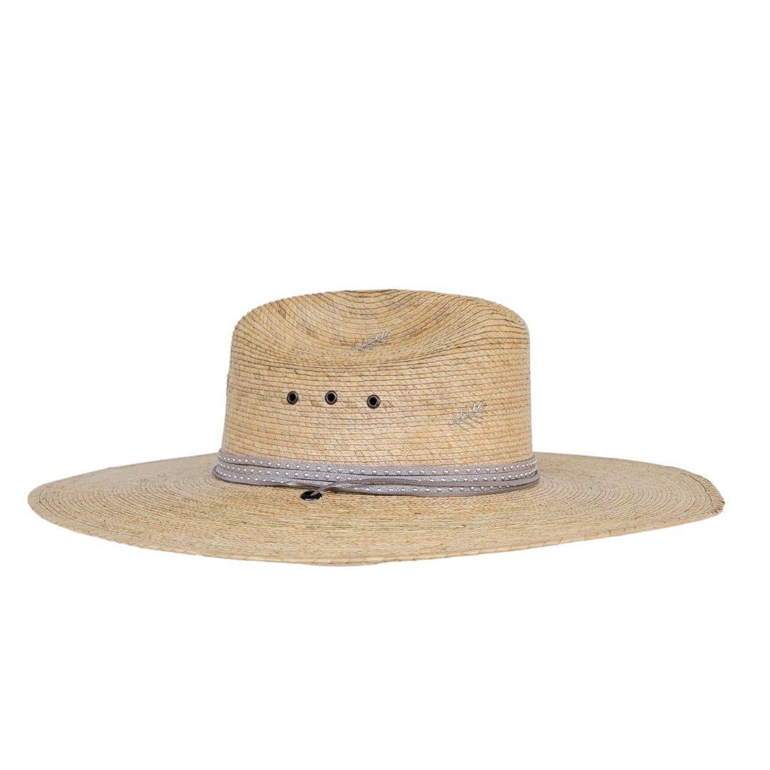 PALMER Unisex Burnt Straw Palm Leaf Explorer Crown Hat - Meadow Collectivestraw hat