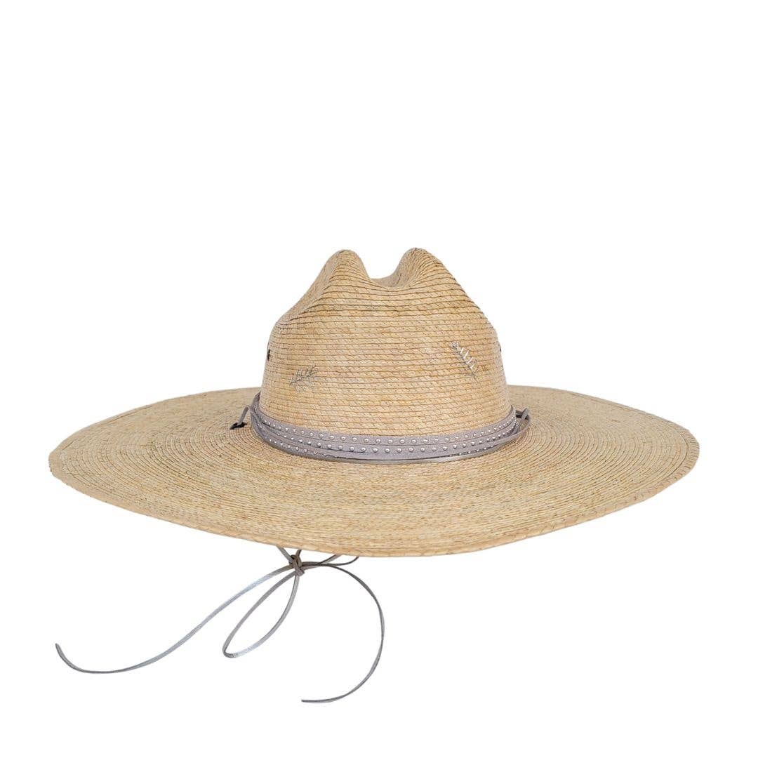 PALMER Unisex Burnt Straw Palm Leaf Explorer Crown Hat - Meadow Collectivestraw hat