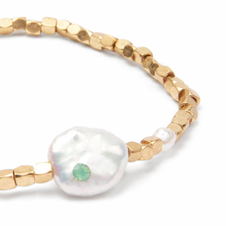 Pearl Affirmation Bracelet - Courage/Gold - Meadow Collectivebracelet