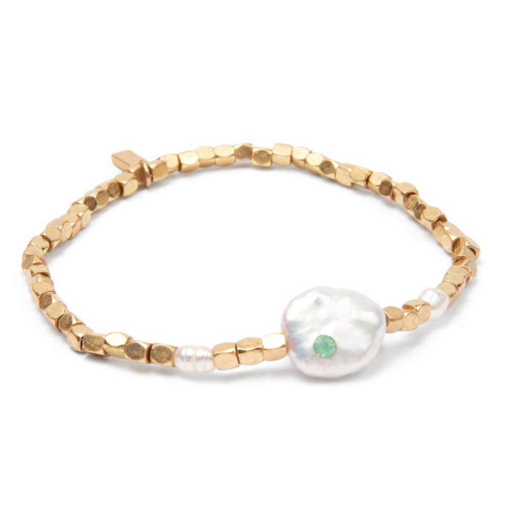 Pearl Affirmation Bracelet - Courage/Gold - Meadow Collectivebracelet