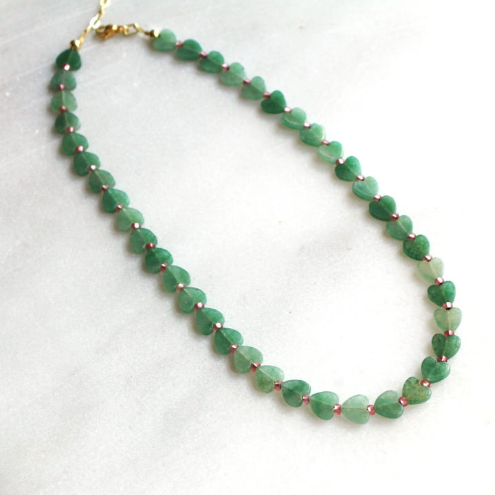 Perla Heart Beaded Necklace - Whimsical Romantic Necklace - Meadow CollectiveNecklace