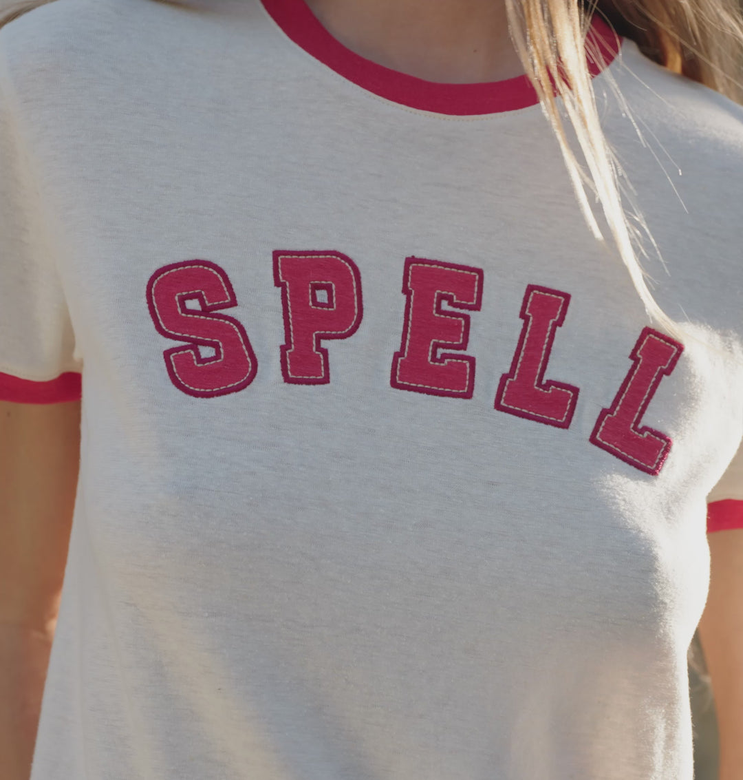 Spell Roomie Shrunken Sports Tee - Sand