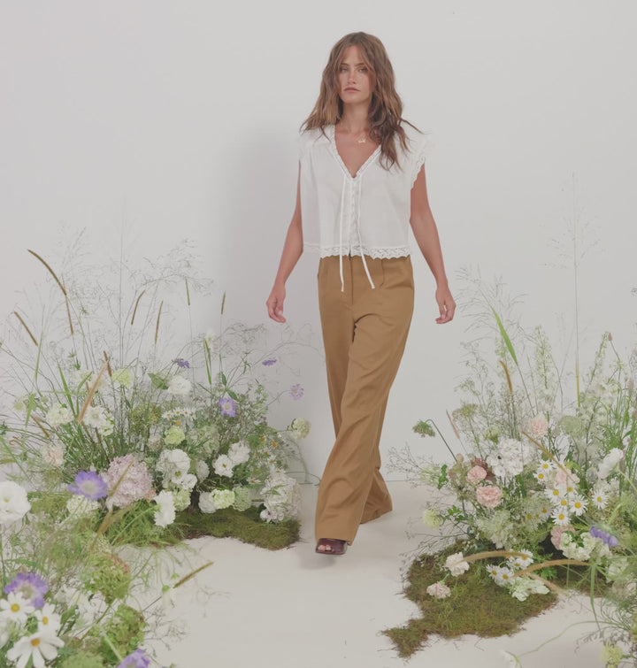 Spell London Pleated Pant - Tan