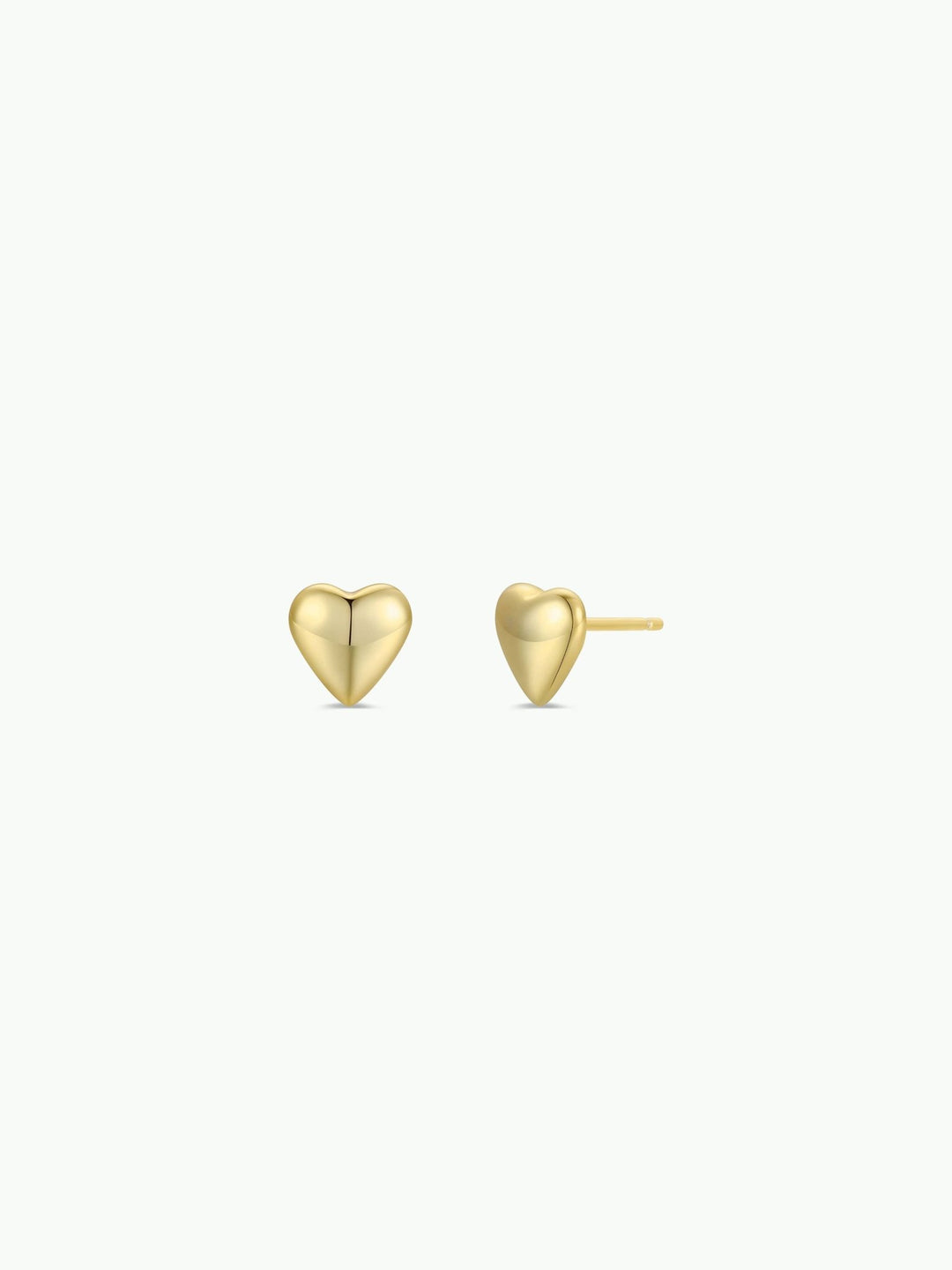 Puffed Gold Heart Earrings - Meadow Collectivestud earrings