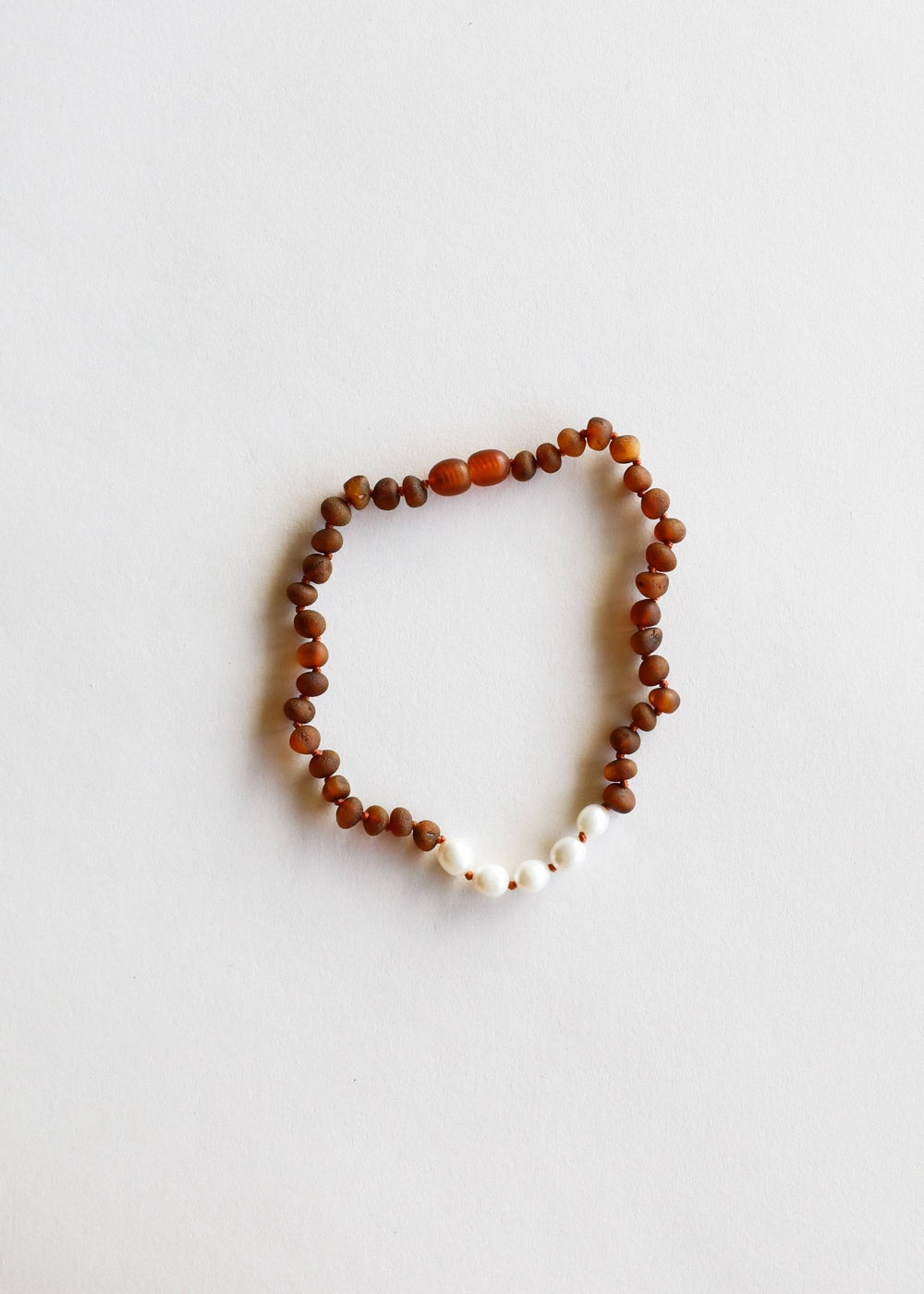 Raw Cognac Baltic Amber + Pearls || Necklace - Meadow CollectiveNecklace