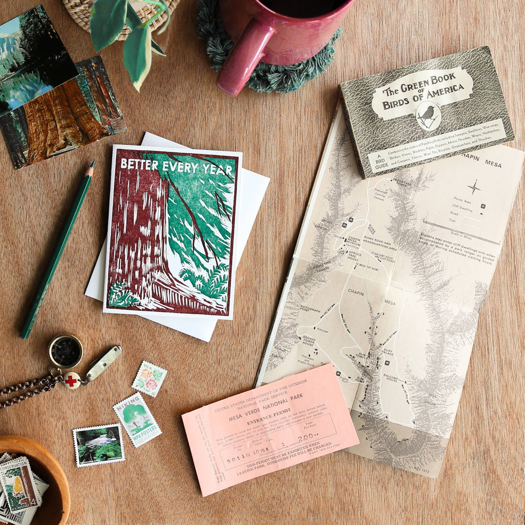 Redwood Tree Better Every Year Birthday Card - Meadow Collectivegreeting card