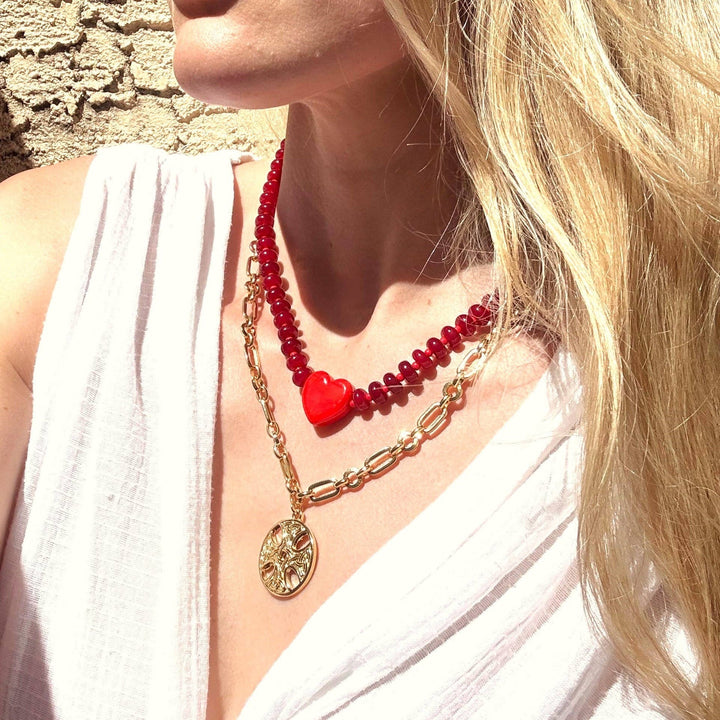 Remi Beaded Candy Heart Necklace - Meadow CollectiveNecklace