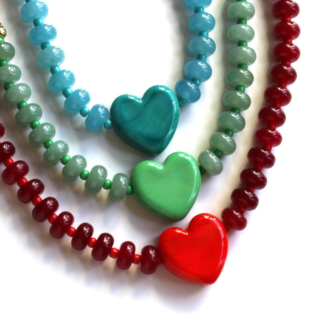 Remi Beaded Candy Heart Necklace - Meadow CollectiveNecklace