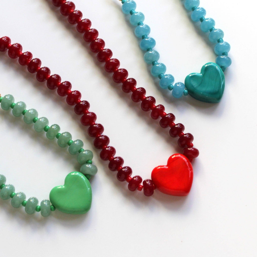 Remi Beaded Candy Heart Necklace - Meadow CollectiveNecklace
