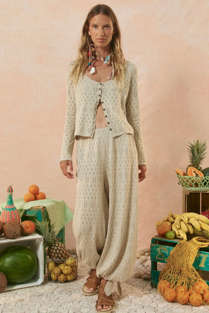 Rhodes Knit Harem Pant Sand - Meadow Collectiveharem pant