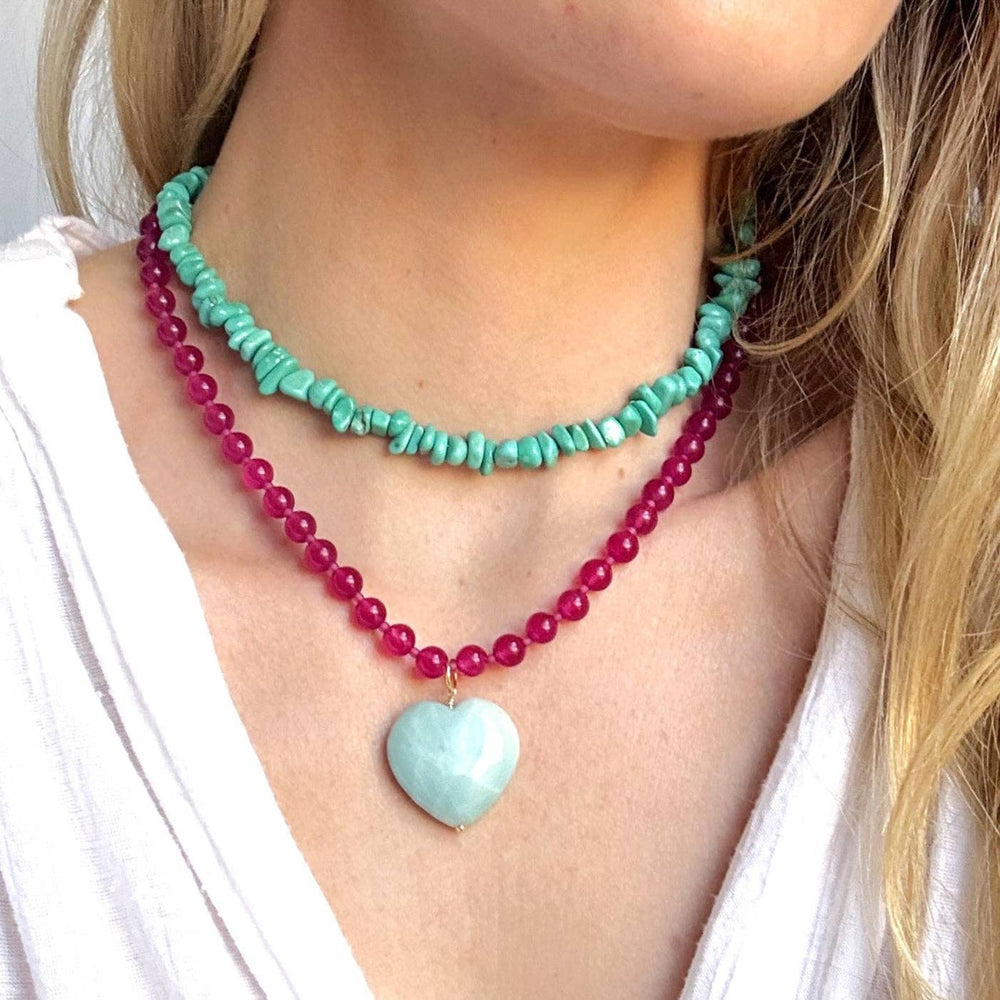 Rylen Beaded Heart Necklace - Meadow CollectiveNecklace