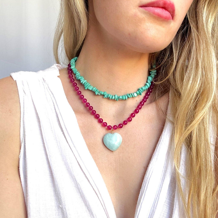 Rylen Beaded Heart Necklace - Meadow CollectiveNecklace