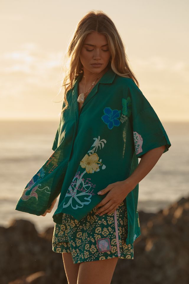 Sabbi Altos Shorts - Seas The Day - Green - Meadow CollectiveShorts