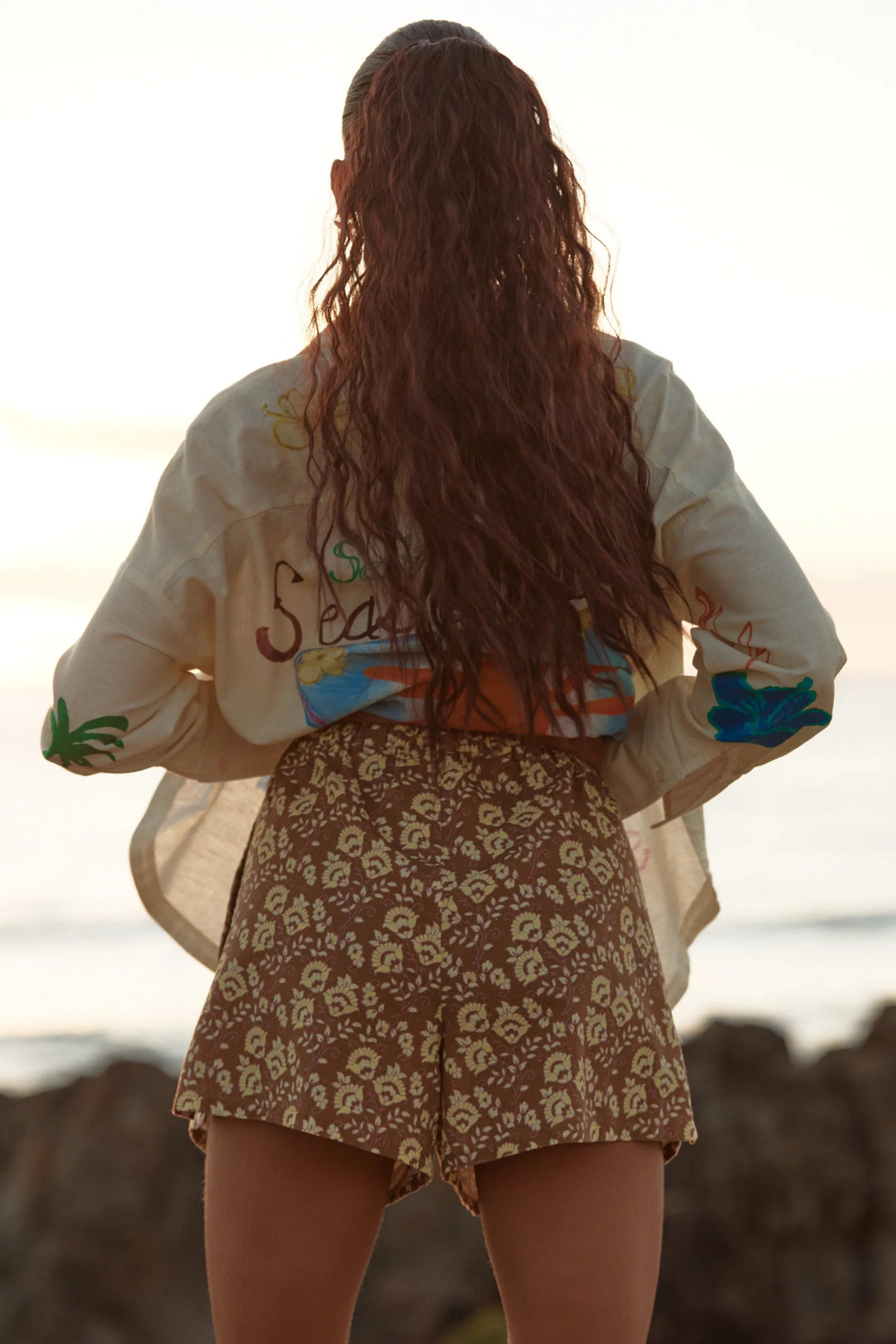 Sabbi Altos Shorts - Seas The Day - Mocha - Meadow Collectiveshorts