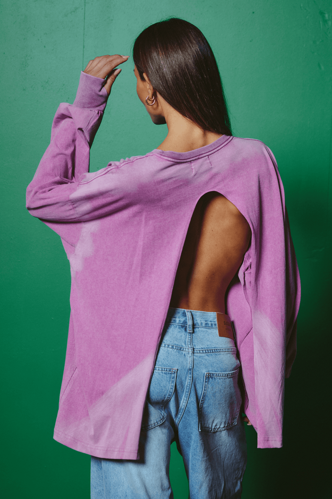The Baby Got Back Long Sleeve Tee - Violet