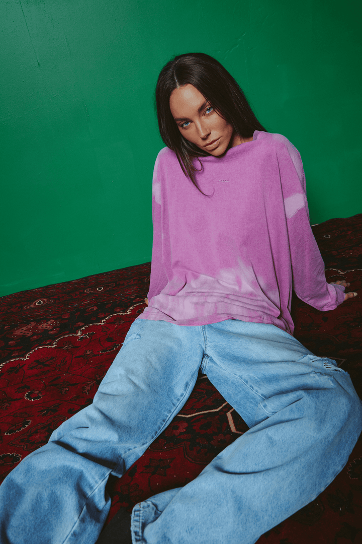 The Baby Got Back Long Sleeve Tee - Violet