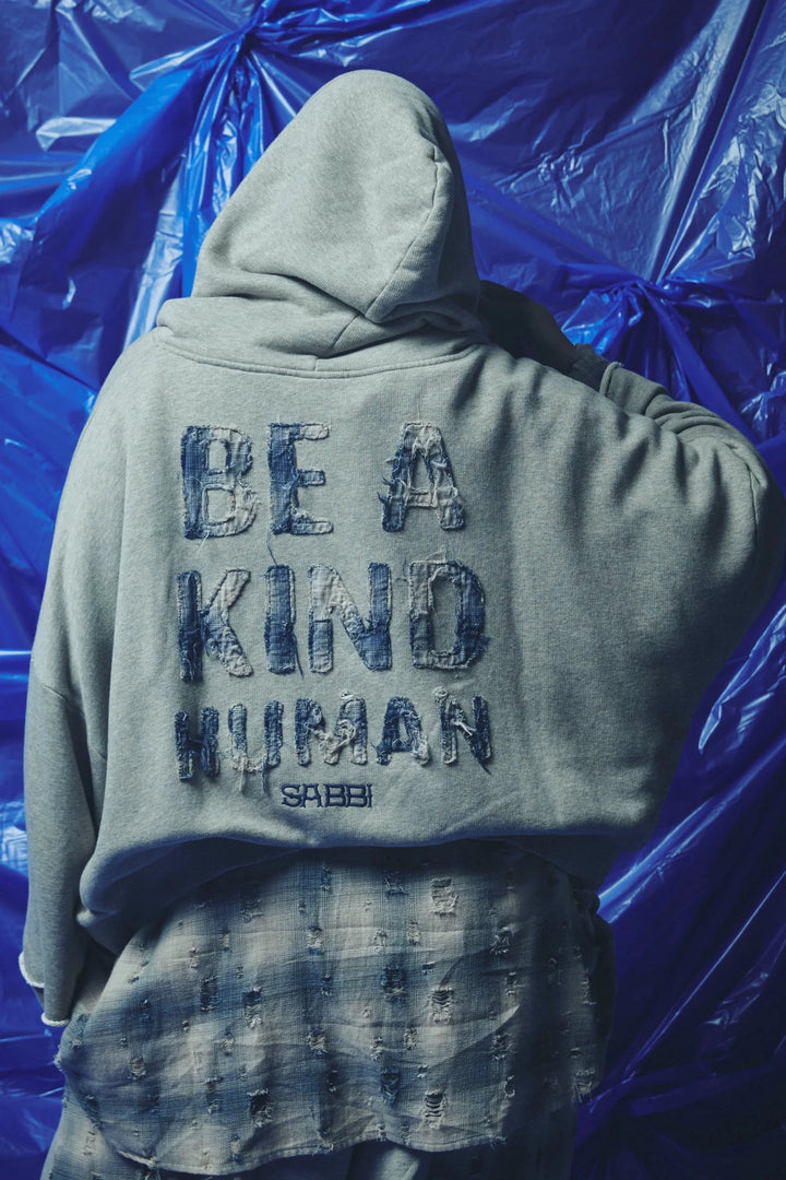 Sabbi Be a Kind Human Hoodie - Blue - Meadow Collectivehoodie