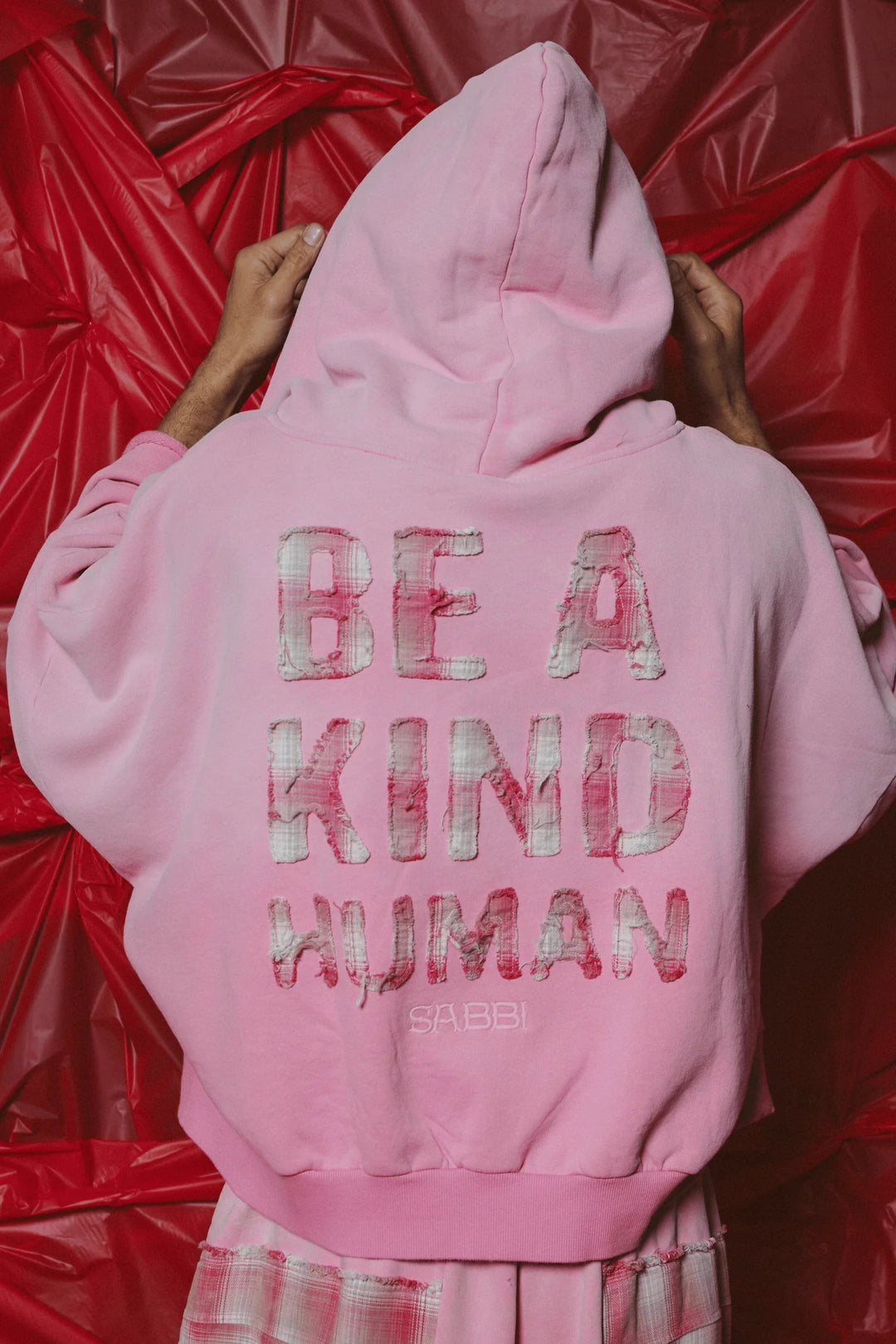Sabbi Be a Kind Human Hoodie - Pink - Meadow Collectivehoodie