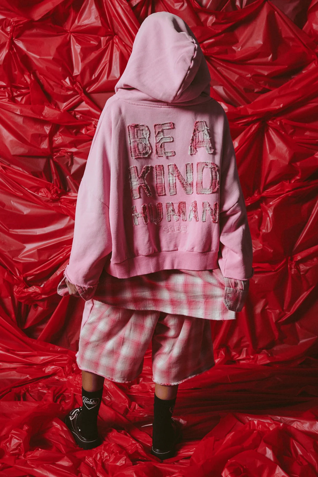 Sabbi Be a Kind Human Hoodie - Pink - Meadow Collectivehoodie