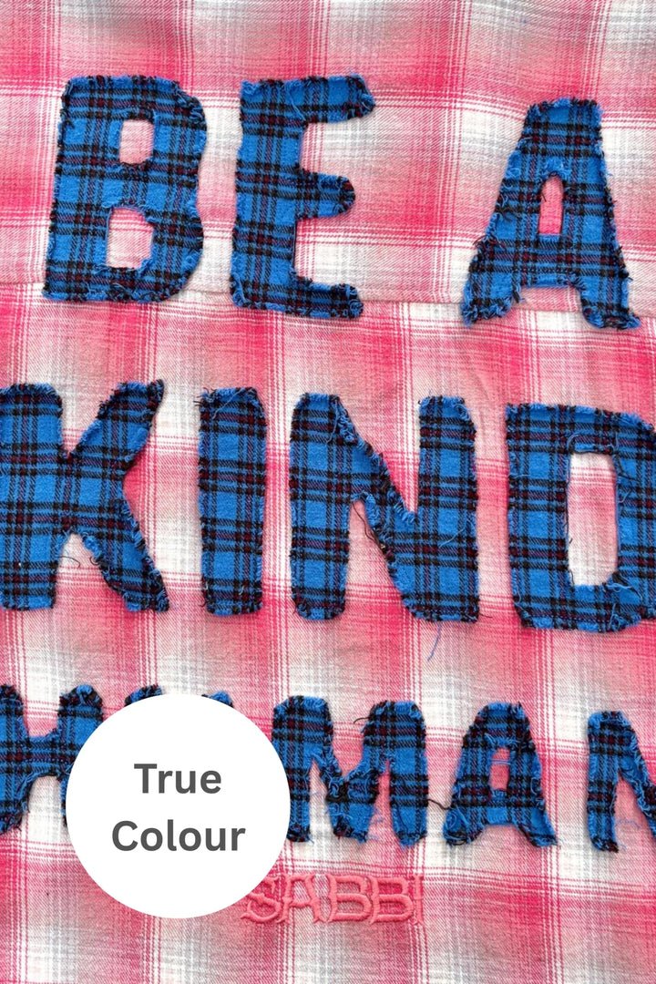 Sabbi Be a Kind Human Oversized Shirt - Pink - Meadow Collectivebutton down Top