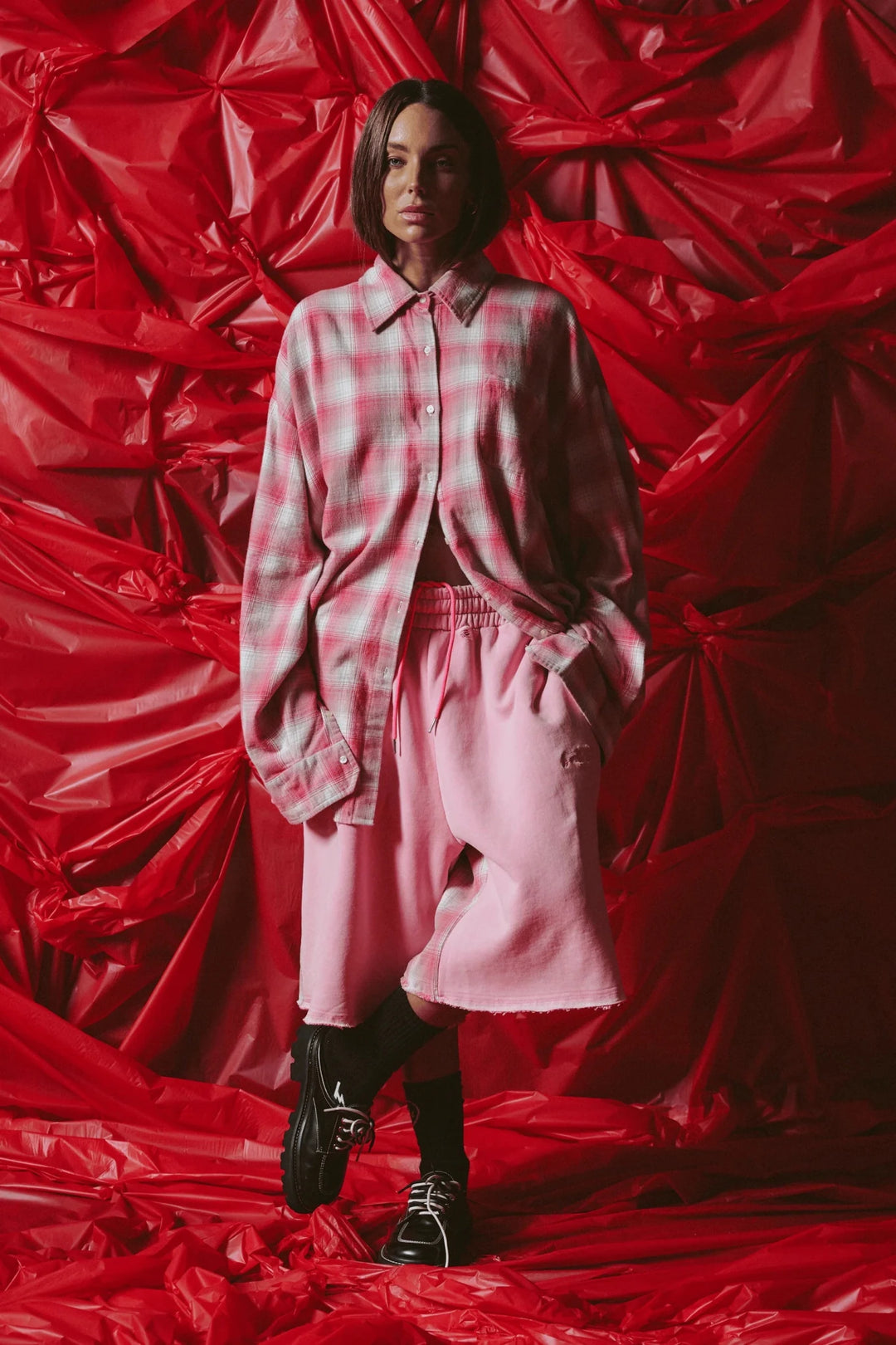 Sabbi Be a Kind Human Oversized Shirt - Pink - Meadow Collectivebutton down Top