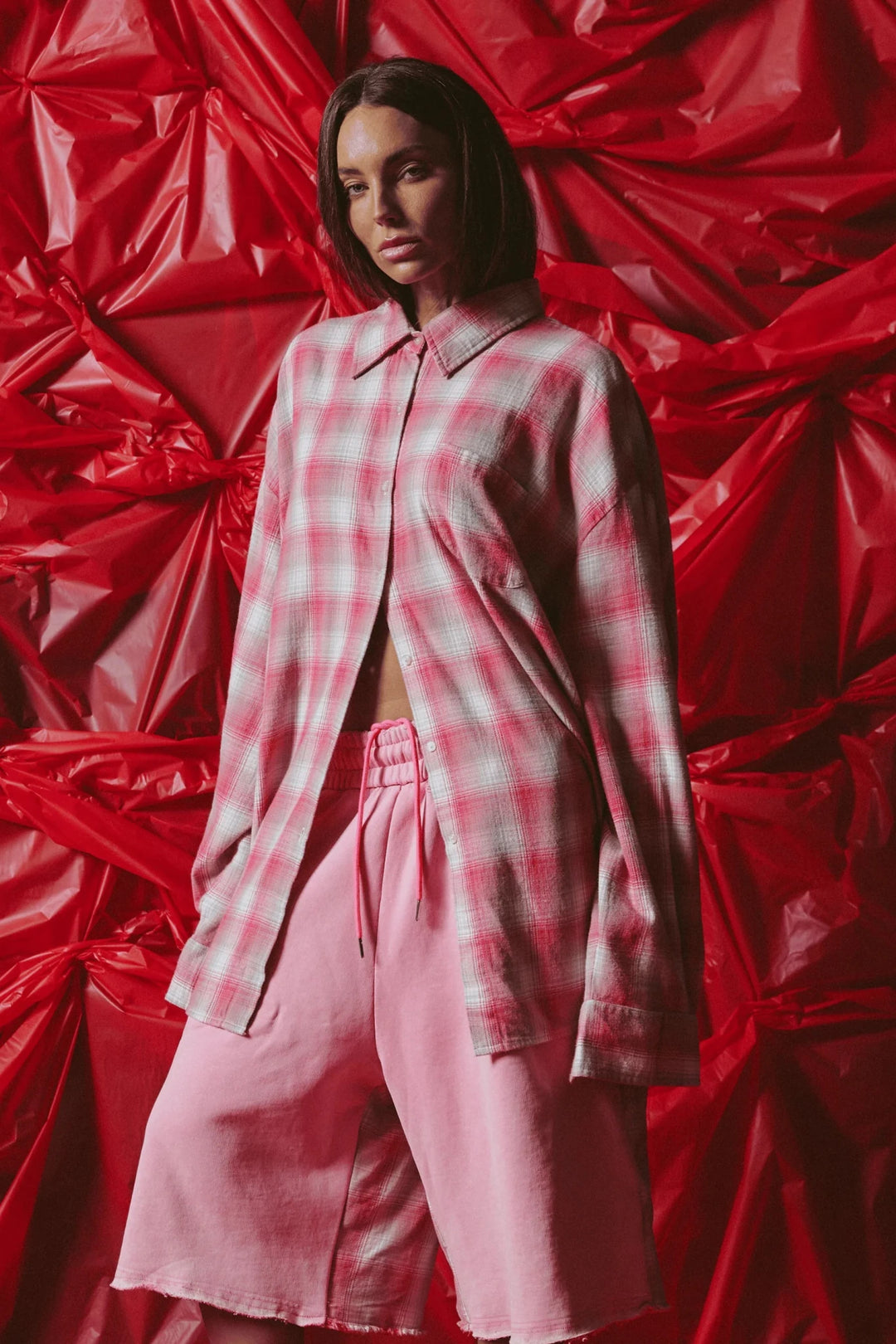 Sabbi Be a Kind Human Oversized Shirt - Pink - Meadow Collectivebutton down Top