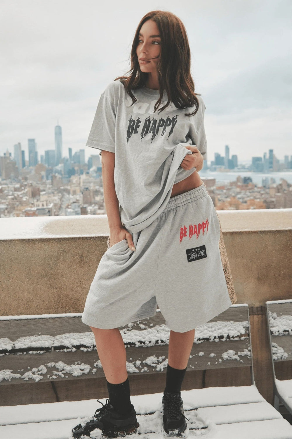 Sabbi Be Happy Leopard Shorts - Meadow Collective