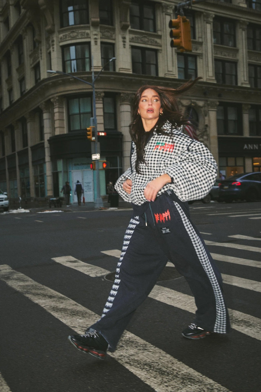 Sabbi Be Happy Wide Leg Sweat Pants - Gingham - Meadow Collectivesweatpants