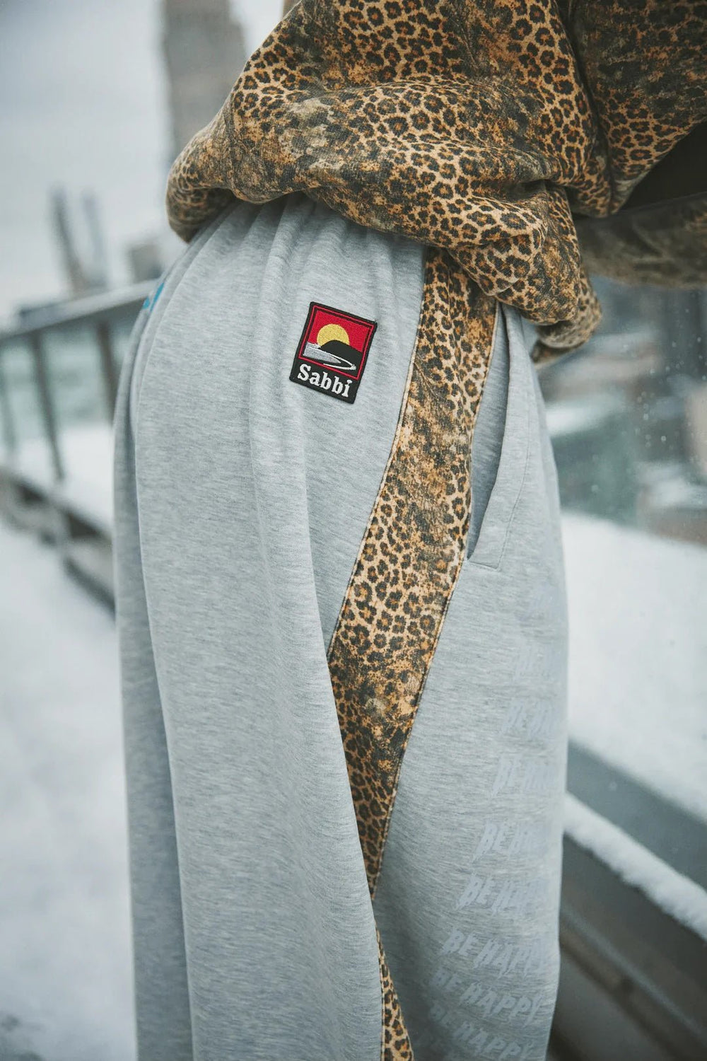 Sabbi Be Happy Wide Leg Sweat Pants - Leopard - Meadow Collectivesweatpants