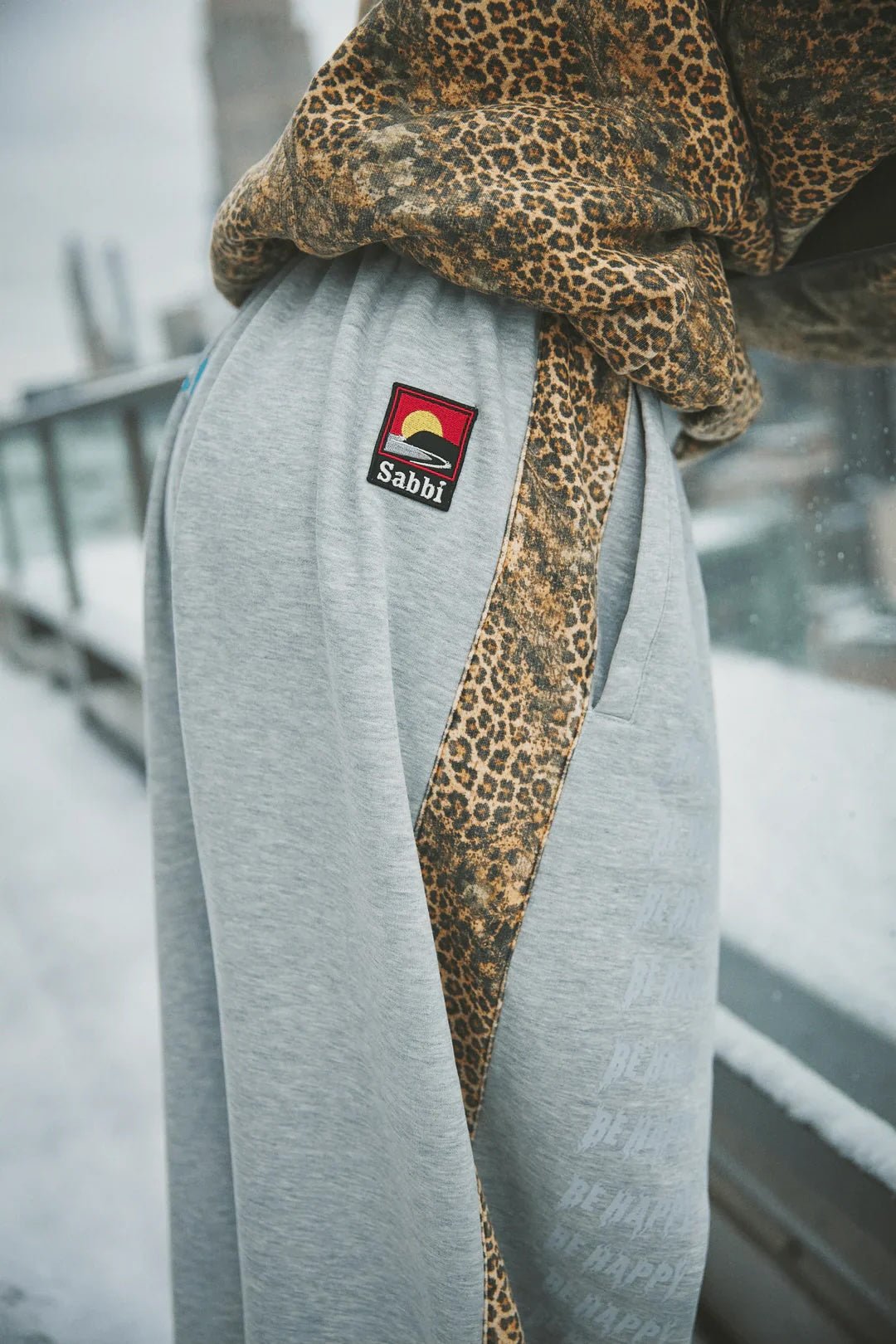 Sabbi Be Happy Wide Leg Sweat Pants - Leopard - Meadow Collectivesweatpants