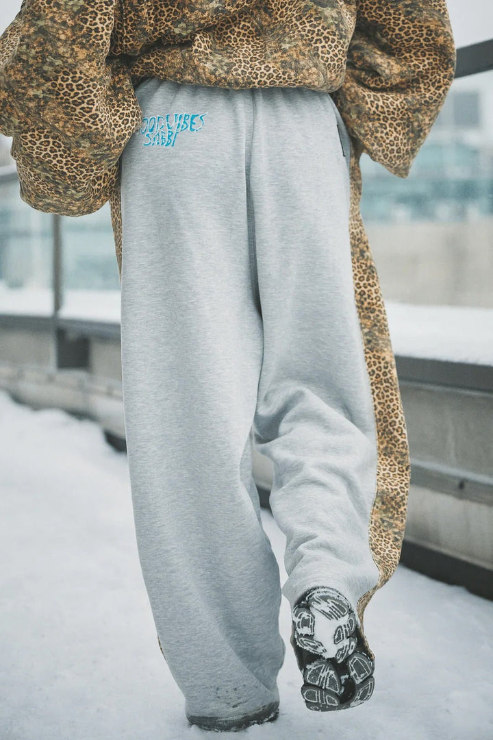 Sabbi Be Happy Wide Leg Sweat Pants - Leopard - Meadow Collectivesweatpants