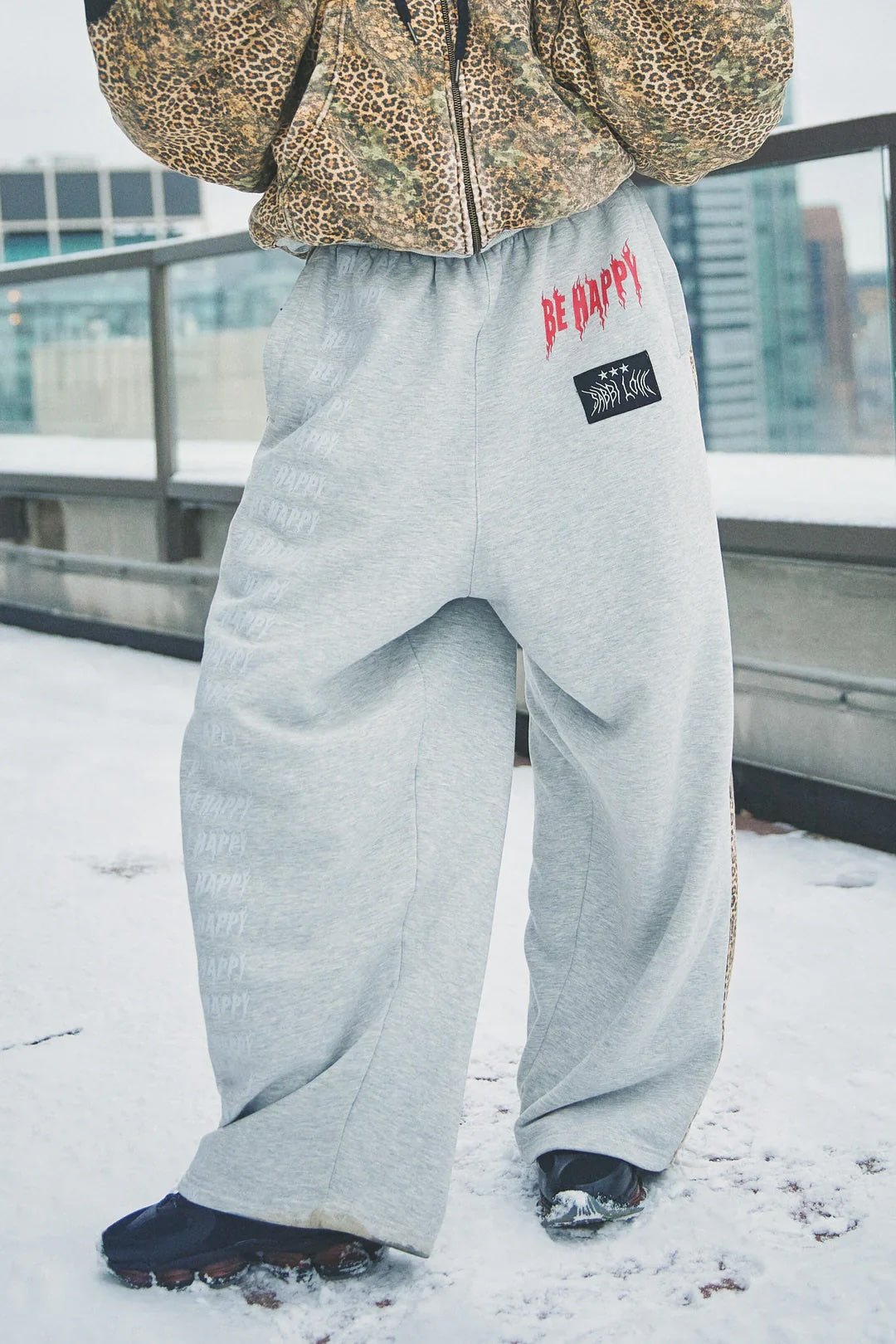 Sabbi Be Happy Wide Leg Sweat Pants - Leopard - Meadow Collectivesweatpants